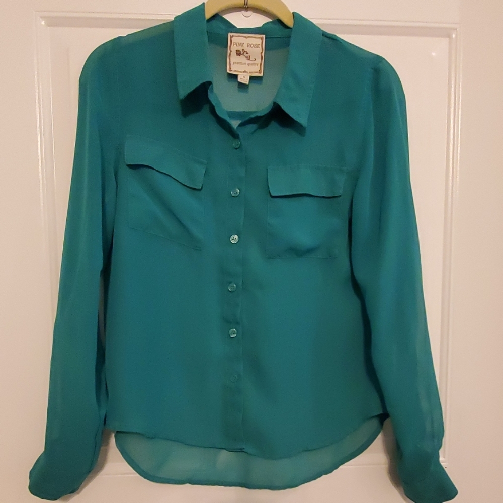 Sheer Green Blouse
